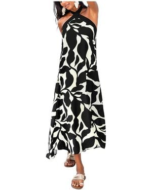 CUPSHE Shore Glow Tropical Maxi Beach Dress - White