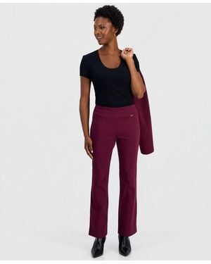 INC International Concepts Petite Mid-rise Bootcut Pants - Red