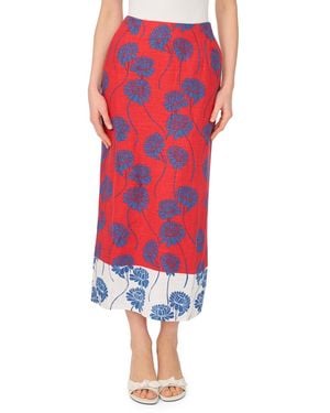 1.STATE Printed Skirt - Red