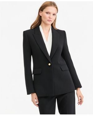 Kobi Halperin Rue Shoulder Pad Single Button Blazer - Black