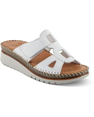 Spring Step Montera Leather Slide - White