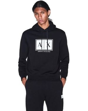 ARMANI EXCHANGE | Grphic Modern-fit Hoodie - Blue
