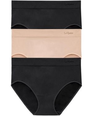 Le Mystere Hi-rise Nylon Blend Full Briefs - Black