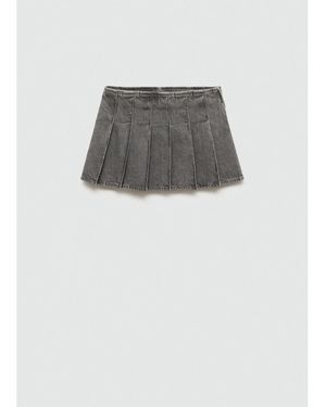 Mango Denim Mini-skirt - Gray