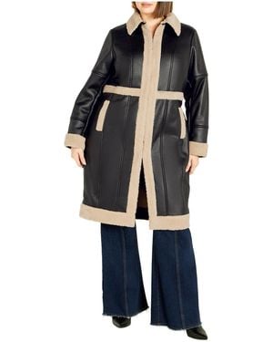 City Chic Hayden Coat - Blue