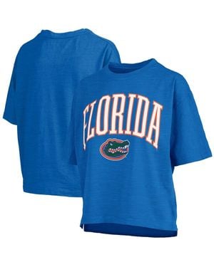 Pressbox Florida Gators Nelson Arch Over Logo Waist Length Oversized Slub T-shirt - Blue
