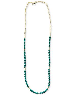 Minu Jewels Gold-tone & Amazonite 30" Statement Necklace - White