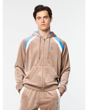 Sergio Tacchini Lazaro Velour Hoodie - Natural