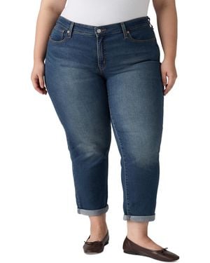 Levi's Trendy Plus Size Boyfriend Jeans - Blue