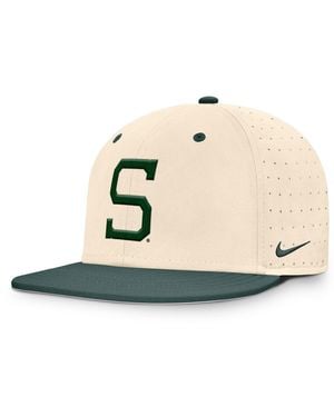 Nike Michigan State Spartans On-field Dugout True Performance Fitted Hat - Natural