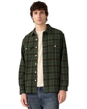 Levi's Classic Worker Long-sleeve Plaid Shirt - Green