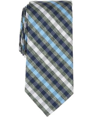 Club Room Chesterwood Check Pattern Tie - Blue