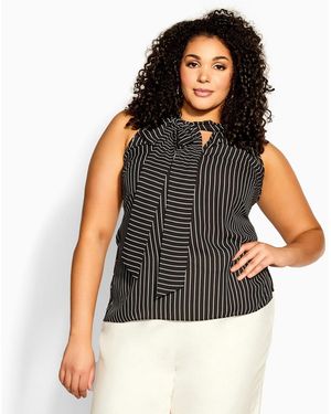 City Chic Mia Top - Black