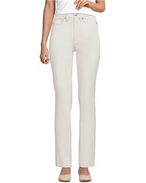 Lands' End Stretch Chino High Rise Slim Pants - Gray