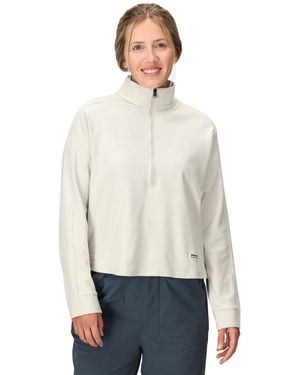 Marmot Half-zip Long Sleeve Sweatshirt - White