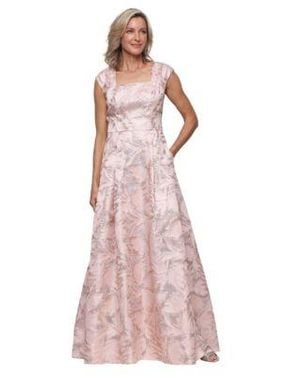 Alex Evenings Sleeveless Jacquard Gown - Pink