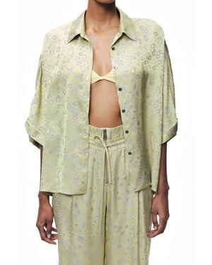 Nocturne Leopard Print Shirt - Green