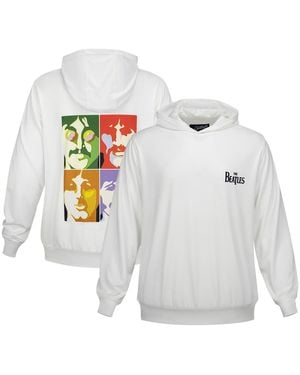 Section 119 And The Beatles Logo And Faces Upf 50 Pullover Hoodie - White