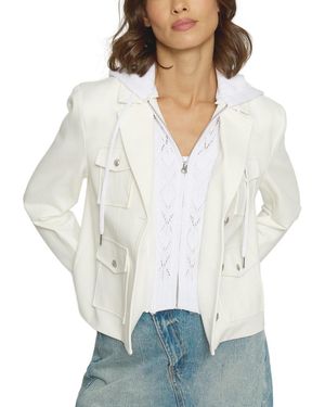 Central Park West Ponte Suiting Blazer - White