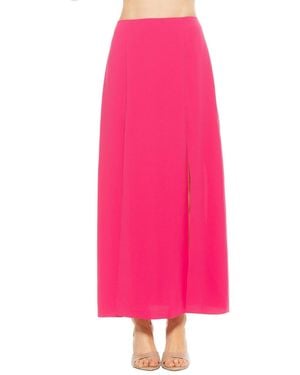 Alexia Admor Sansa Maxi Skirt With Front Side Slit Detail - Pink