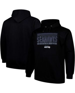 Fanatics Seattle Seahawks Big Tall Pop Pullover Hoodie - Black