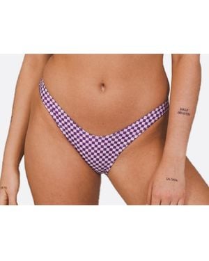 OOSC Checkmate Brazilian Bikini Bottoms - Pink
