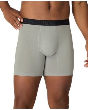 Hanes Ultimate Comfort Flex Fit Boxer Briefs - Gray
