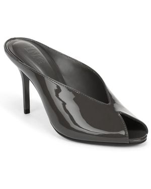 INC International Concepts Peep Toe Stiletto Mule Sandals - Black