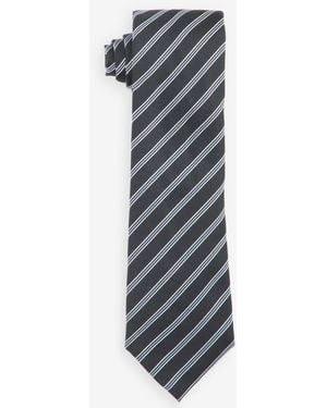 BOSS Striped Slim Tie - Gray