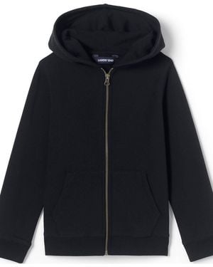Lands' End Child School Uniform Kids Zip Front Sweatshirt - Blue