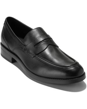 Cole Haan Newmark Grand Penny Round Toe Loafers - Black