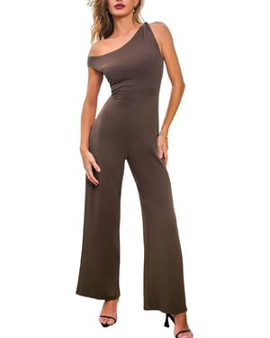 CUPSHE Sharp Turn Jumpsuit - Brown