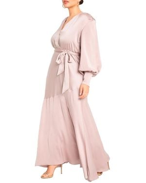 Eloquii Plus Size Satin Maxi Dress - Pink