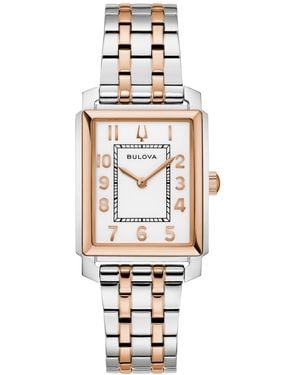 Bulova Classic Sutton Stainless Steel Bracelet Watch 25mm - White