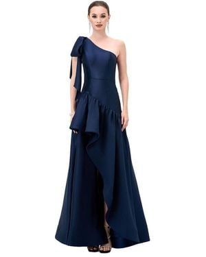 Bariano Yulitza Asymmetric Gown - Blue
