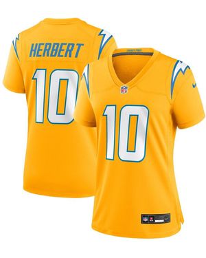 Nike Justin Herbert Los Angeles Chargers Alternate Charger Power Game Jersey - Orange