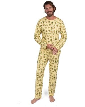Leveret Matching Family Two Piece Cotton Long Sleeve Loose Fit Pajamas - Metallic