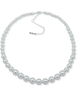 Nine West Copper Coated Beads -tone Structured Collar Necklace - Metallic