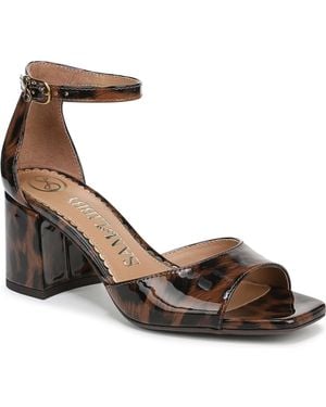 Sam & Libby Leanne Block Heel Dress Sandals - Brown