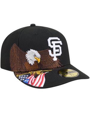 KTZ San Francisco Giants Americana Bald Eagle Pre-curved 59fifty Fitted Hat - Black