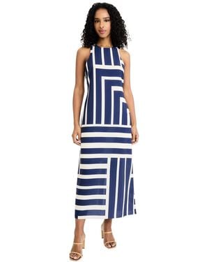 Donna Morgan Crewneck Maxi Dress - Blue