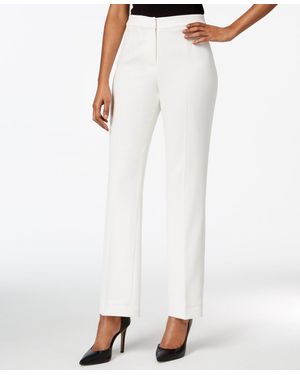 Kasper Stretch Crepe Trouser Pant - White