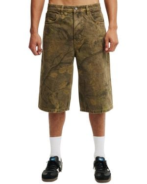 Cotton On Super baggy Jort Shorts - Green
