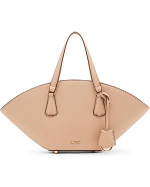 Anne Klein Curved Small Convertible Strap Tote Bag - Natural