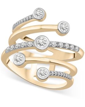 Wrapped in Love Diamond Bezel Wrap Ring (1/2 Ct. T.w. - Metallic