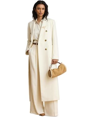 Ralph Lauren Maxi Wool Coat - White