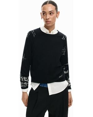 Desigual Fine Jersey Lettering - Black