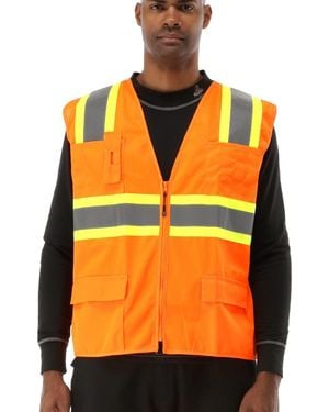 Refrigiwear Big & Tall Hi Vis Safety Work Vest - Orange