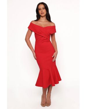 Petal & Pup Dailene Midi Dress - Red