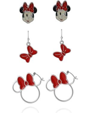 Disney Minnie Mouse Bow Earring Set - White